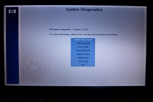 Envy 14 System Diagnostics screen